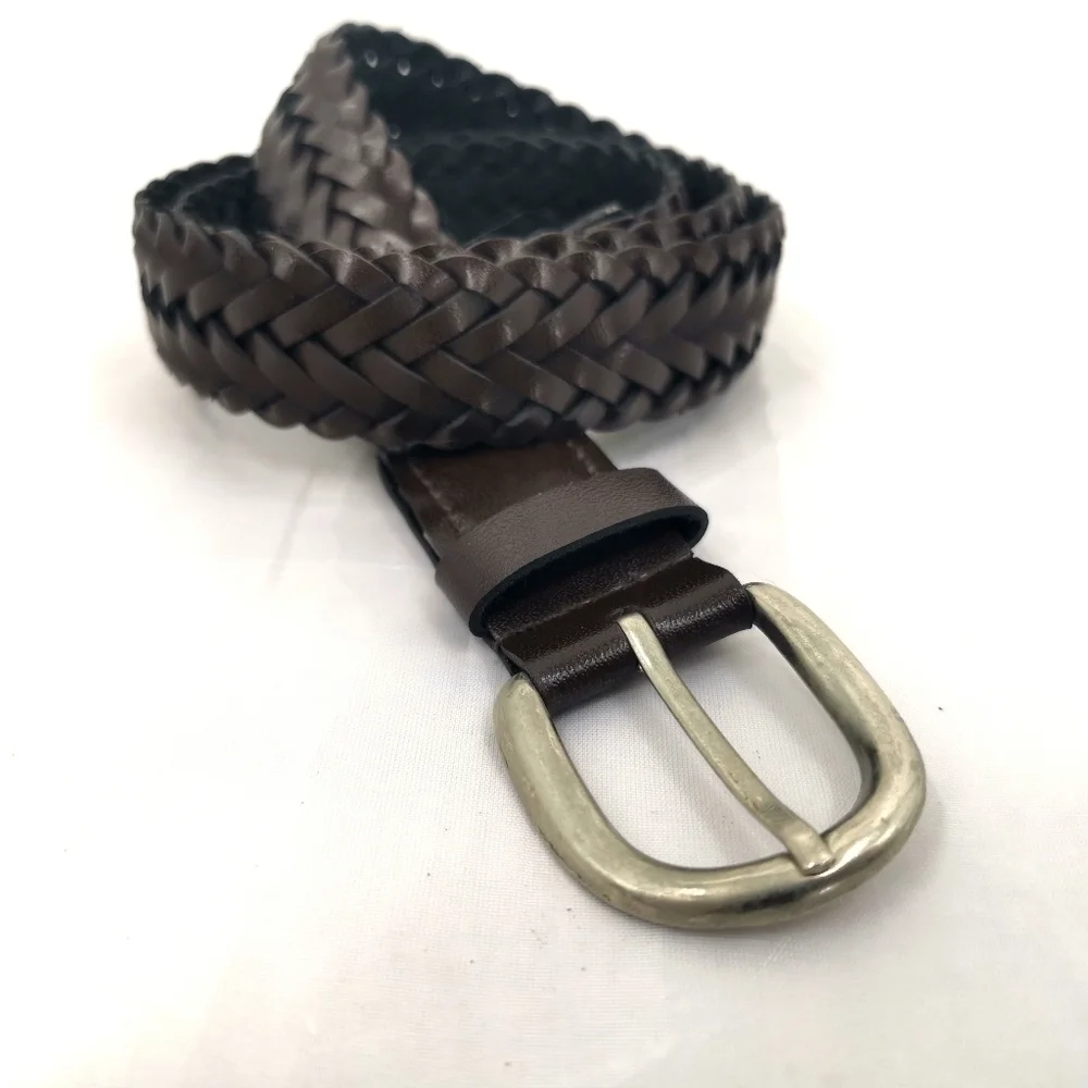 Women's EUC Braided Dark Brown Adjustable Belt